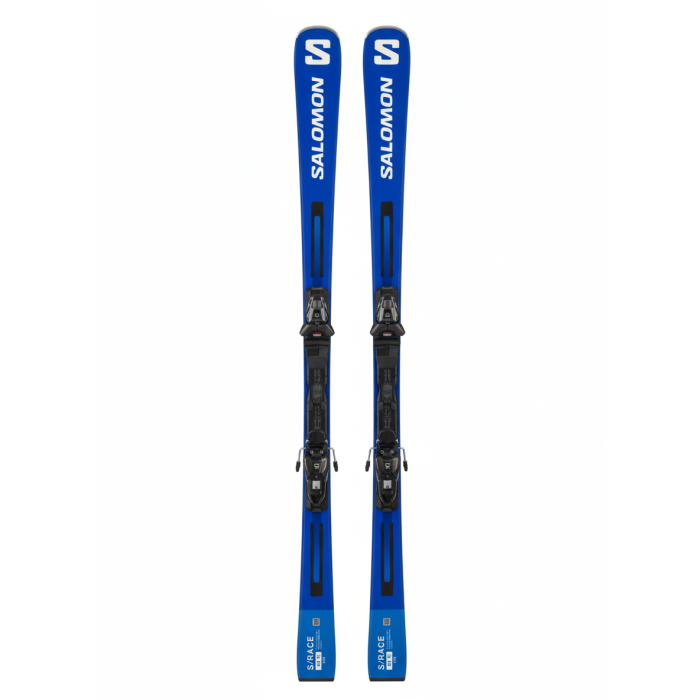 Salomon S-RACE X9 Ti 2024 Skier – Ansicht von oben mit Bindungen.