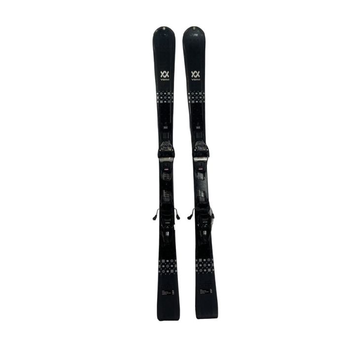 Völkl Flair 72 Skier auf weißem Hintergrund, Ansicht von oben.