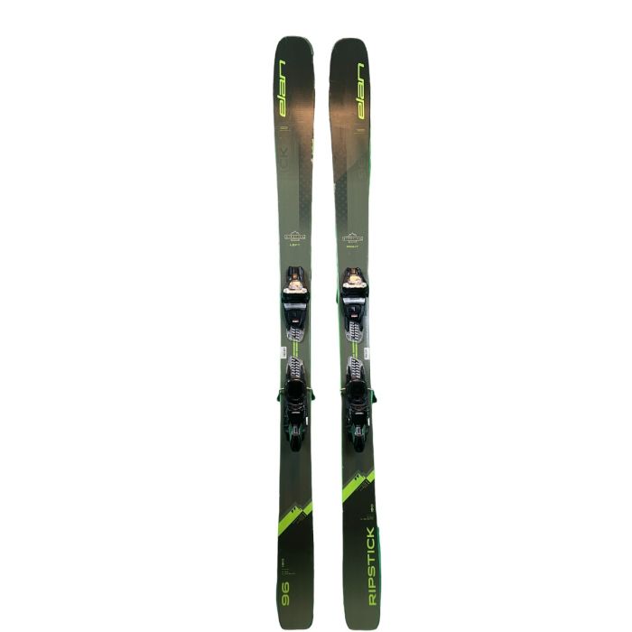Elan Ripstick 96 - 2024: Skier mit Bindungen, Ansicht von oben.