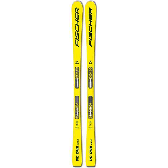 Fischer RC ONE RACE SLR PRO 2026 Seitenansicht des Skis mit RS 9 SLR Bindung