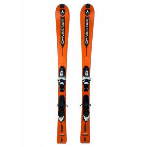 Dynastar Team Comp Rennski, orangefarbene Oberfläche mit schwarzem Design, Bindungen