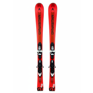Dynastar Team Speed Zone GT Skier auf weißem Hintergrund, Bindungen sichtbar.