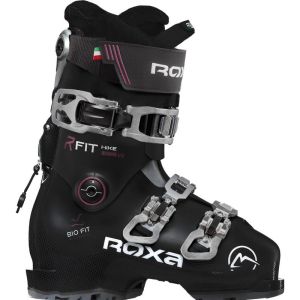 Roxa R/Fit Hike 85 W RTL Skischuh – Seitliche Ansicht in Schwarz und Pink.
