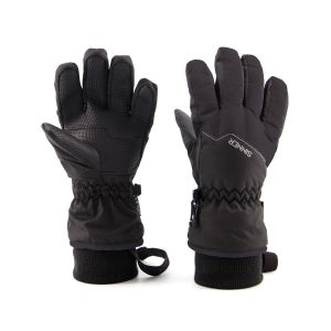 SIGL-176-12: Schwarze Winterhandschuhe von Sinner, Vorder- und Rückansicht, mit Logo.