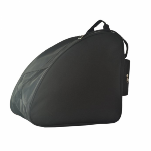 Schoenentas – schwarze Tasche für Sportschuhe oder andere Schuhe, Seitenansicht.